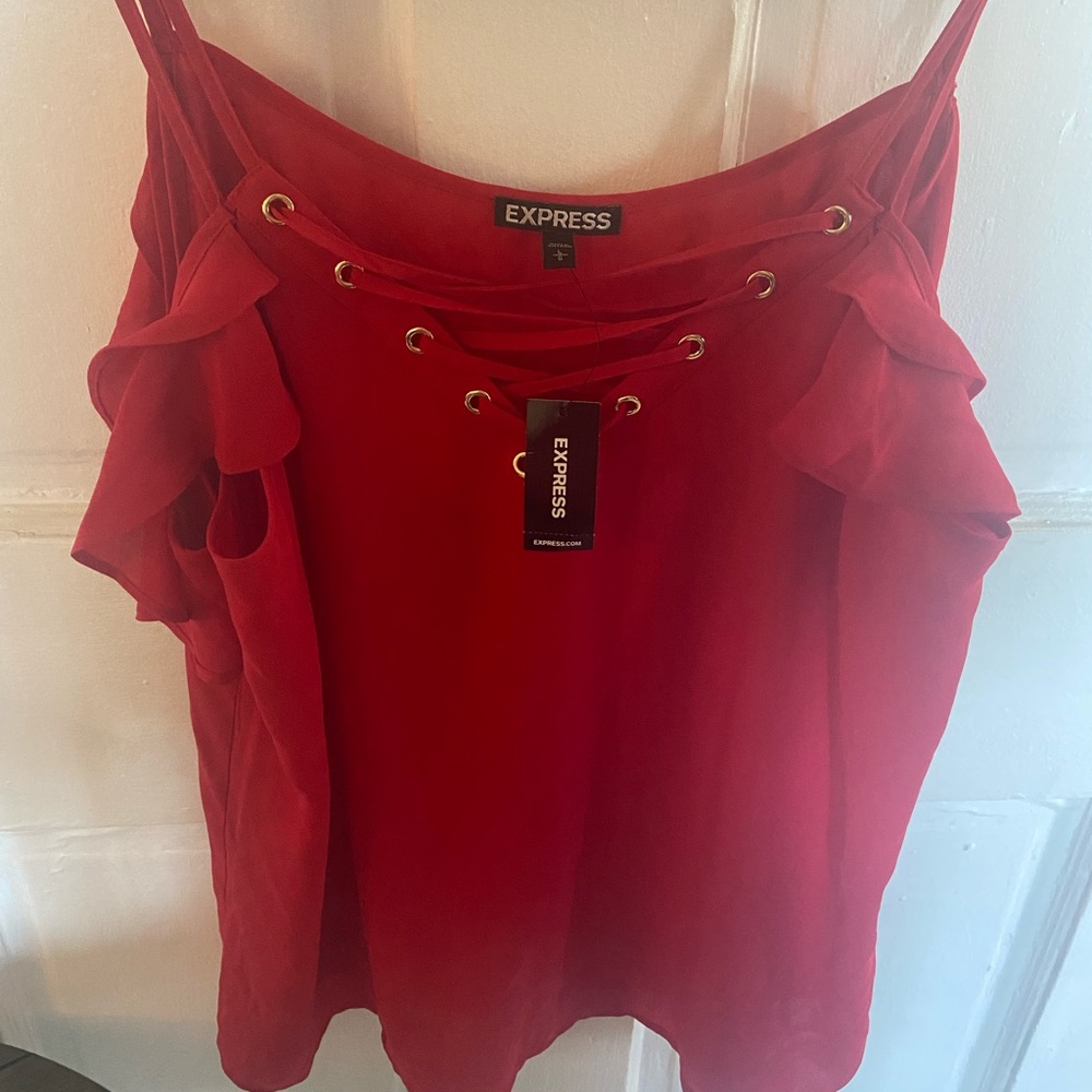 Red blouse express with tags new